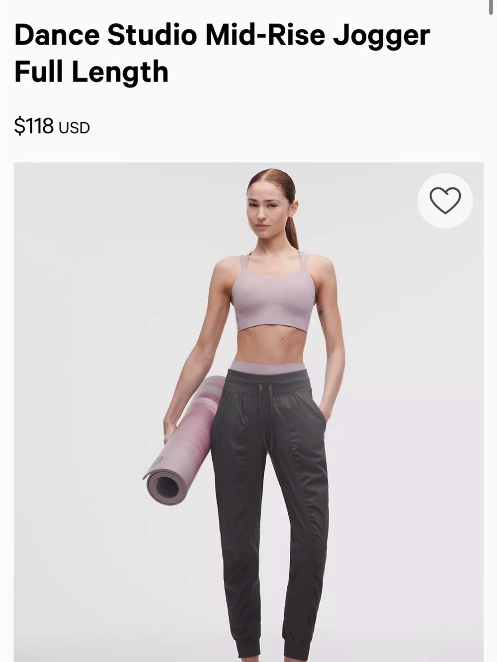 Lululemon mid-rise dance studio jogger women’s size 4 graphite grey